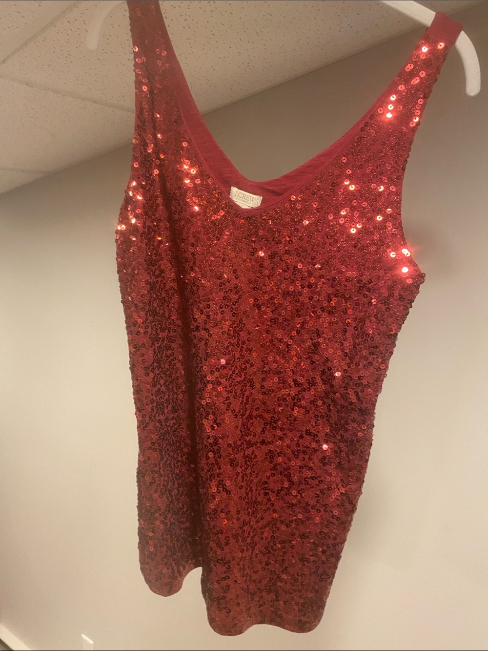 J. Crew factory Red Sequin Tank